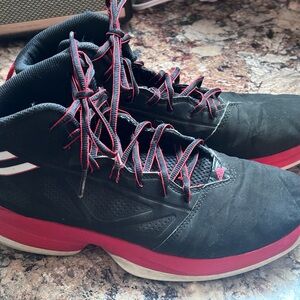 Adidas Mad Handle 2 Black and Red Basketball Athletic Sneakers